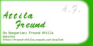 attila freund business card